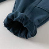 Dave&Bella Boys Toddler Outdoor Drawstring Dark Blue Sweatpants
