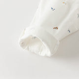Dave&Bella Toddler Boys Breathable Cotton Cute White Print Casual Shirts Tops