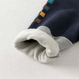 Dave&Bella Toddler Boys Fashion Blue Long Sleeve Hooded Sweatshirts