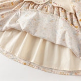 Dave&Bella Toddler Girls Cotton Floral Print A-line Princess Dress