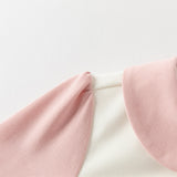 Dave&Bella Toddler Girls Cute Color-blocked Doll Collar Long Sleeve Polos
