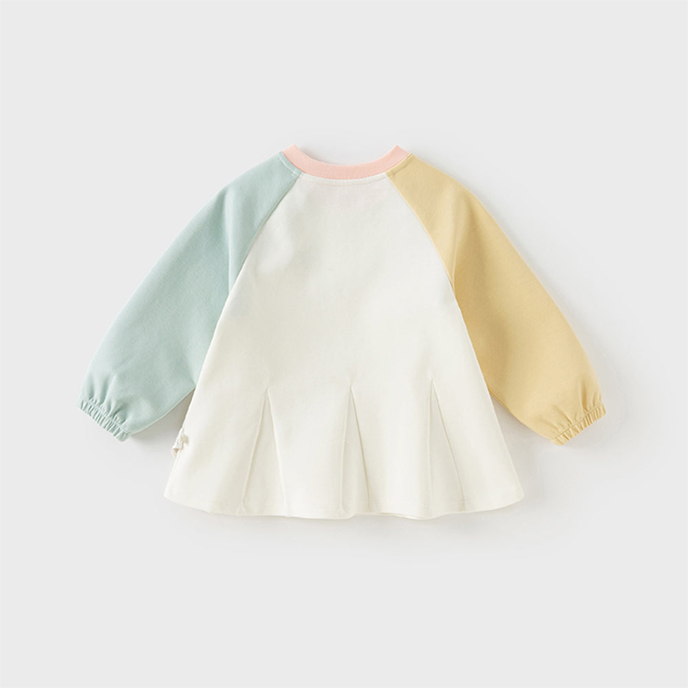 Dave&Bella Girls Toddler Cute Beige Dress-Style T-shirt Tops