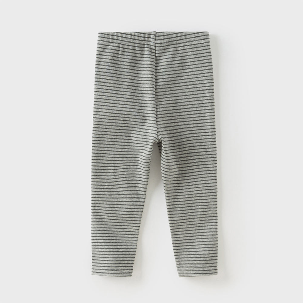 Dave&Bella Toddler Girls Grey Striped Cotton Cute Leggings Pants