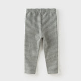 Dave&Bella Toddler Girls Grey Striped Cotton Cute Leggings Pants