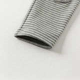 Dave&Bella Toddler Girls Grey Striped Cotton Cute Leggings Pants