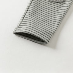 Dave&Bella Toddler Girls Winter Grey Striped Cotton Cute Leggings Pants