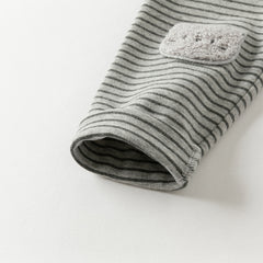 Dave&Bella Toddler Girls Winter Grey Striped Cotton Cute Leggings Pants