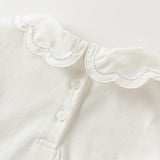 Dave&Bella Girls Toddler Adorable Cotton Lace Collar Print T-shirt Tops
