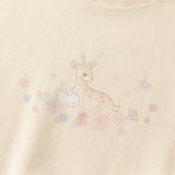 Dave&Bella Toddler Girls Milk Yellow Adorable Mesh Sleeve Sweatshirts Tops