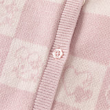 Dave&Bella Toddler Girls Sweet Cotton Pink White Plaid Knit Cardigans