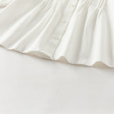 Dave&Bella Toddler Girls Cotton White Shirts Top