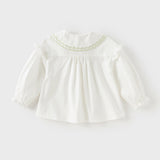 Dave&Bella Toddler Girls Cotton White Shirts Top