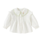 Dave&Bella Toddler Girls Cotton White Shirts Top