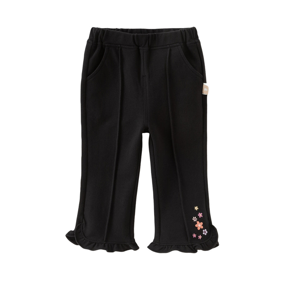 Dave&Bella Girls Toddler Casual Cotton Flared Knit Stretch Pant