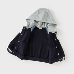 Dave&Bella Boys Autumn Casual Outdoor Long Sleeve Hooded Jacket Top