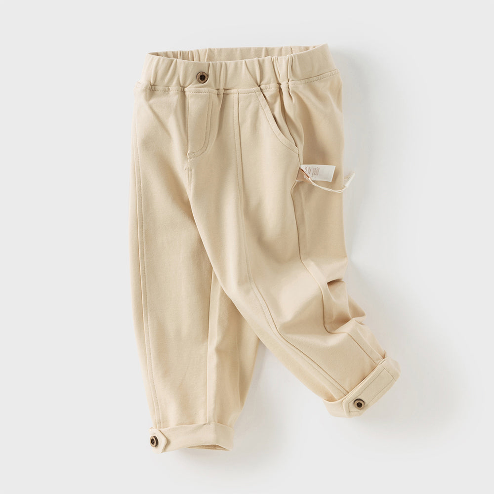 Dave&Bella Toddler Boys Khaki Casual Wide Pants