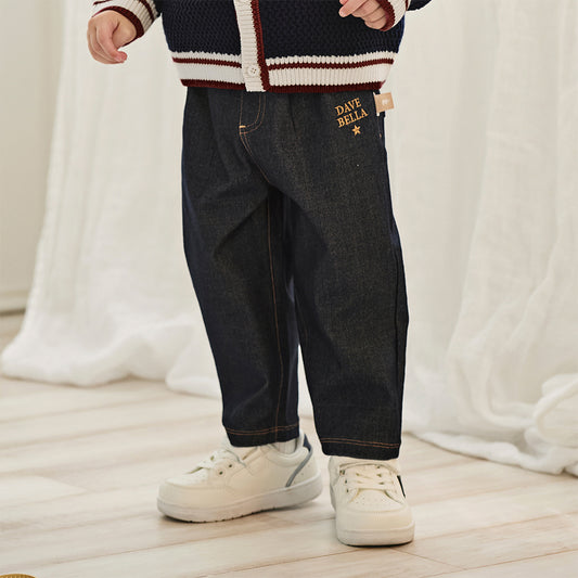 Dave&Bella Boys Autumn Casual Denim Blue Jeans Pants