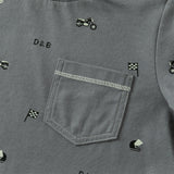 Dave&Bella Boys Toddler Lightweight Cotton Blue/Grey Classic T-shirts