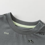 Dave&Bella Boys Toddler Lightweight Cotton Blue/Grey Classic T-shirts