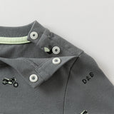 Dave&Bella Boys Toddler Lightweight Cotton Blue/Grey Classic T-shirts