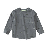 Dave&Bella Boys Toddler Lightweight Cotton Blue/Grey Classic T-shirts