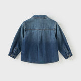 Dave&Bella Toddler Boys Casual Cotton Denim Blue Shirt Top