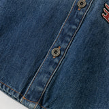 Dave&Bella Toddler Boys Casual Cotton Denim Blue Shirt Top