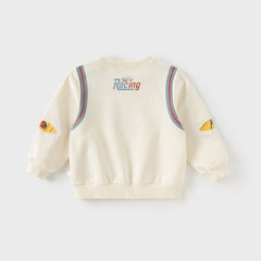 Dave&Bella Girls/Boys Autumn Cotton Beige Casual Sweatshirt Top