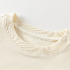 Dave&Bella Girls/Boys Autumn Cotton Beige Casual Sweatshirt Top