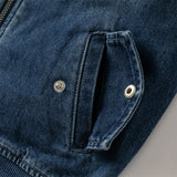 Dave&Bella Boys Kids Denim Blue Cool Long Sleeve Hooded Jackets