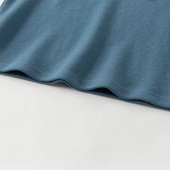 Dave&Bella Toddler Boys Autumn Leisure Blue Polo T-shirts Tops