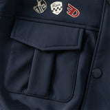 Dave&Bella Toddler Boys Navy Blue Outwear Padded Jackets