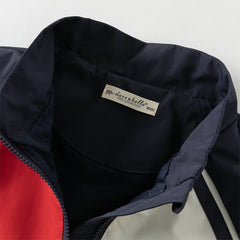 Dave&Bella Boys Autumn Navy Blue Windproof Outdoor Sport Jacket Coat