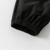 Dave&Bella Boys Toddler Black Casual Drawstring Joggers Pants