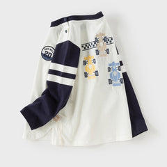 Dave&Bella Boys Autumn Cotton Beige Classical T-shirt Top