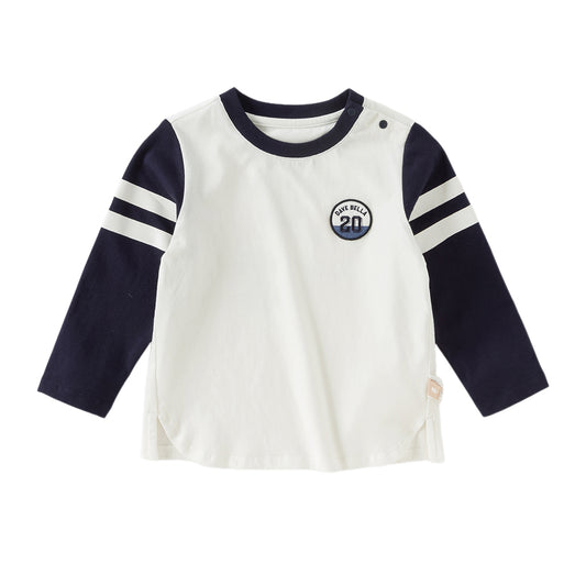 Dave&Bella Boys Autumn Cotton Beige Classical T-shirt Top