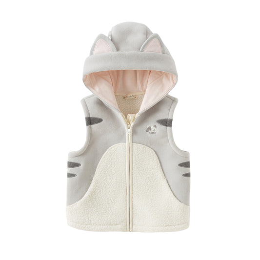 Dave&Bella Girls/Boys Autumn Cute Antistatic Sleeveless Hooded Vest Jacket