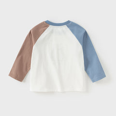 Dave&Bella Boys Autumn Cotton Casual Cartoon Print Long Sleeve T-shirt