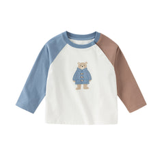 Dave&Bella Boys Autumn Cotton Casual Cartoon Print Long Sleeve T-shirt