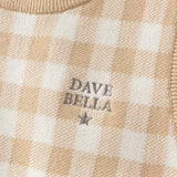 Dave&Bella Toddler Boys Apricot Plaid Cotton Tank Tops