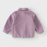 Dave&Bella Girls/Boys Toddler Purple/Blue Outdoor Warm Windproof Hooded Jacket