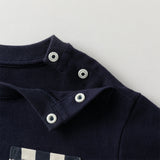 Dave&Bella Toddler Boys Cotton Navy Blue Leisure T-shirts Tops