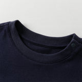 Dave&Bella Toddler Boys Cotton Navy Blue Leisure T-shirts Tops