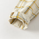 Dave&Bella Toddler Boys Cotton Yellow White Plaid Shirts Tops