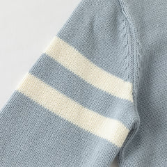 Dave&Bella Toddler Boys Autumn Blue Knit Sweater Cardigans Coats