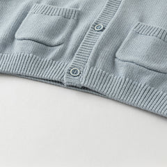Dave&Bella Toddler Boys Autumn Blue Knit Sweater Cardigans Coats