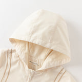 Dave&Bella Toddler Boys Beige Hooded Coats