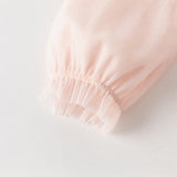 Dave&Bella Girls Adorable Chinese Style Pink Turtle Flower Embroidery Mesh A-lined Dress