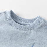 Dave&Bella Baby Boys Soft Indoor Cotton Blue One-Pieces Rompers