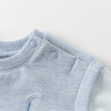 Dave&Bella Baby Boys Soft Indoor Cotton Blue One-Pieces Rompers